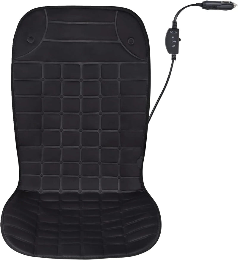 Winter Seat Cover with Full Back and Seat Cushions, Alleviate Stress and Fatigue (Black)