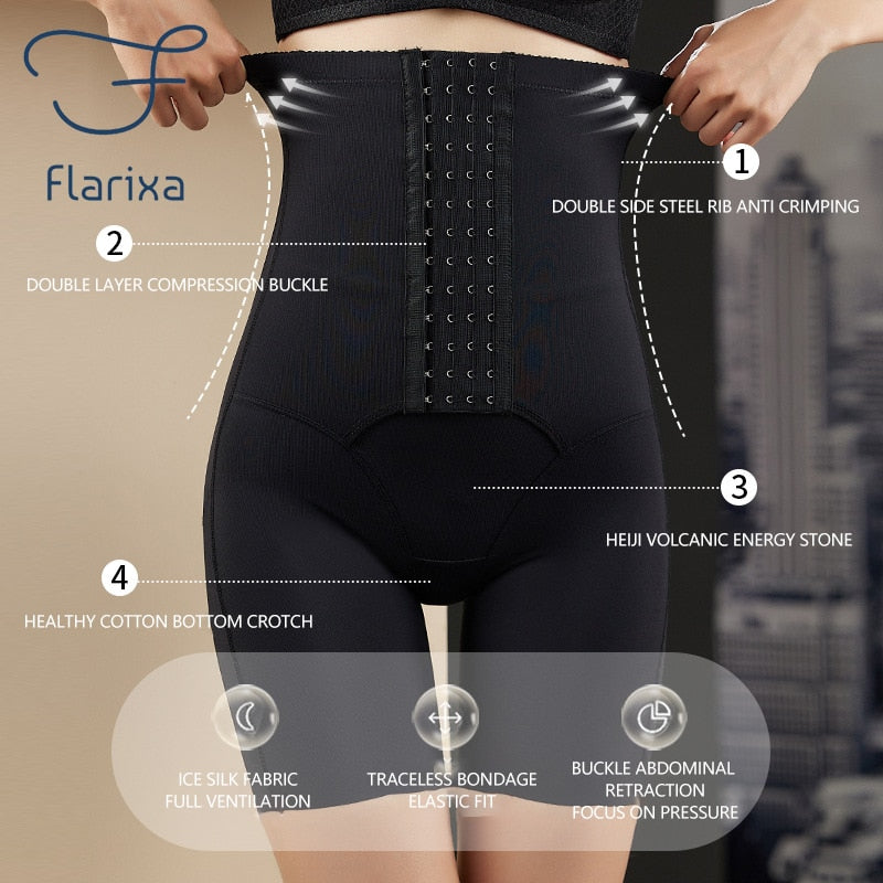 Flarixa Women High Waist Shaping Panties Plus Size Waist Trainer Body Shaper Tummy Slimming Underwear Hip Lift Boxer Shorts XXXL - Mike Armstrong