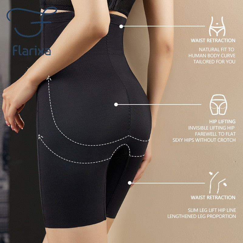 Flarixa Women High Waist Shaping Panties Plus Size Waist Trainer Body Shaper Tummy Slimming Underwear Hip Lift Boxer Shorts XXXL - Mike Armstrong