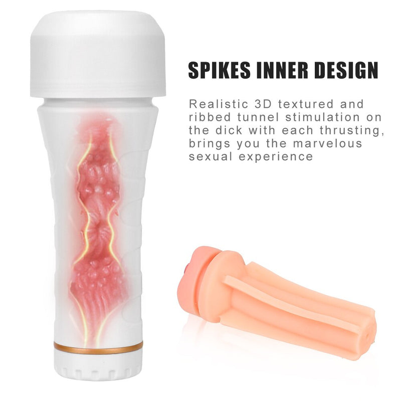 Big Male Masturbation Cup Penis Pump Sex Machine Erotic Sexy Flashlight Shape Vagina Real Pussy Sex Toys For Men Aircraft Cup