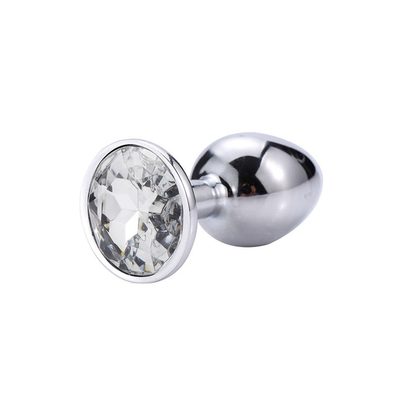 Round Crystal Anal Plug Sex Toys for Adult Couple Women Men Metal Stainless Steel Buttplug Tail BDSM Bondage Gear Intimate Goods