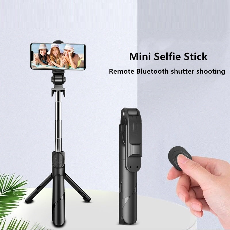 2021 NEW Bluetooth Wireless Selfie Stick Mini Tripod Extendable Monopod with fill light Remote shutter For IOS Android phone - Mike Armstrong