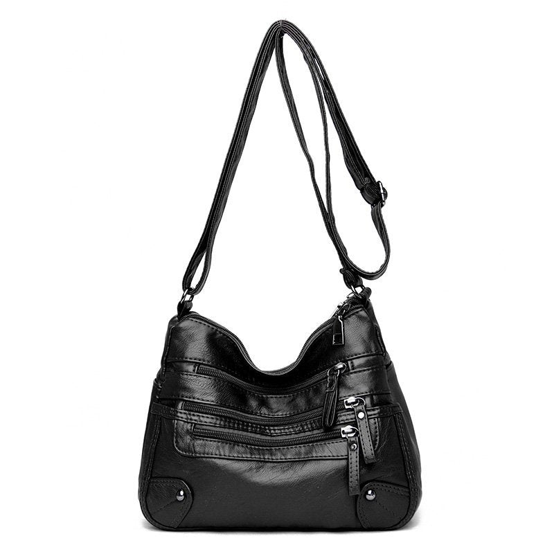 Soft Leather Shoulder Bags Multi-Layer Classic - Mike Armstrong