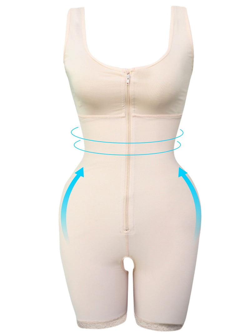 Zip Waist Lace Slimming Shaper Corset Control Shapewear Butt Lifter Strap Body Shaper Underwear Bodysuit Women Plus Size S-6xl - Mike Armstrong