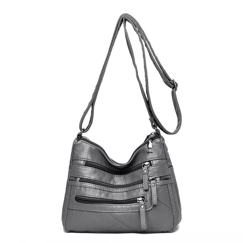 Soft Leather Shoulder Bags Multi-Layer Classic - Mike Armstrong