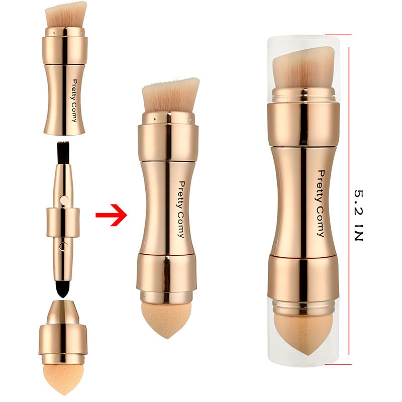 4 In 1 Makeup Brushes Foundation Eyebrow Shadow Concealer Eyeliner Blush Powder Cosmetic Professional Maquiagem Beauty Health - Mike Armstrong