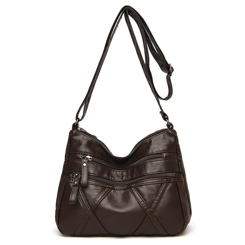 Soft Leather Shoulder Bags Multi-Layer Classic - Mike Armstrong