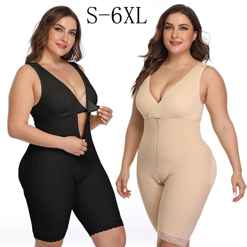 Zip Waist Lace Slimming Shaper Corset Control Shapewear Butt Lifter Strap Body Shaper Underwear Bodysuit Women Plus Size S-6xl - Mike Armstrong