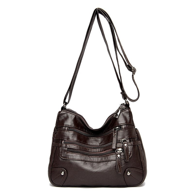 Soft Leather Shoulder Bags Multi-Layer Classic - Mike Armstrong