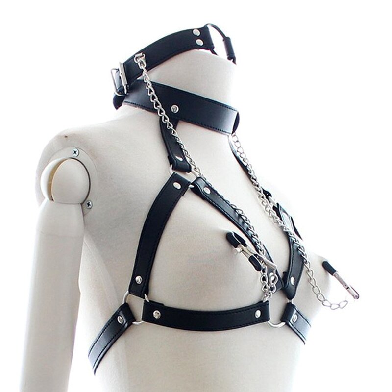 Erotic bdsm Bondage Restraints Harness O Ring Gag Nipple Clamps Slave Collar Fore Play Fetish Adult Games Sex Toys for Couples