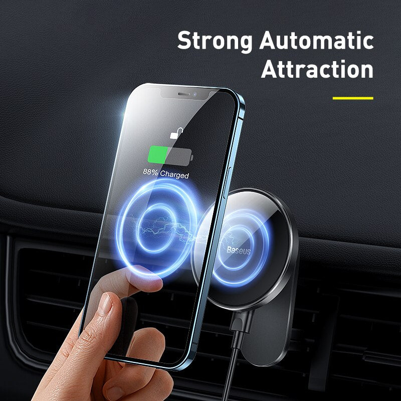 Baseus Magnetic Car Phone Holder Wireless Charger for iPhone 13 iPhone 12 Pro Max Wireless Charging Car Charger Phone Holder - Mike Armstrong