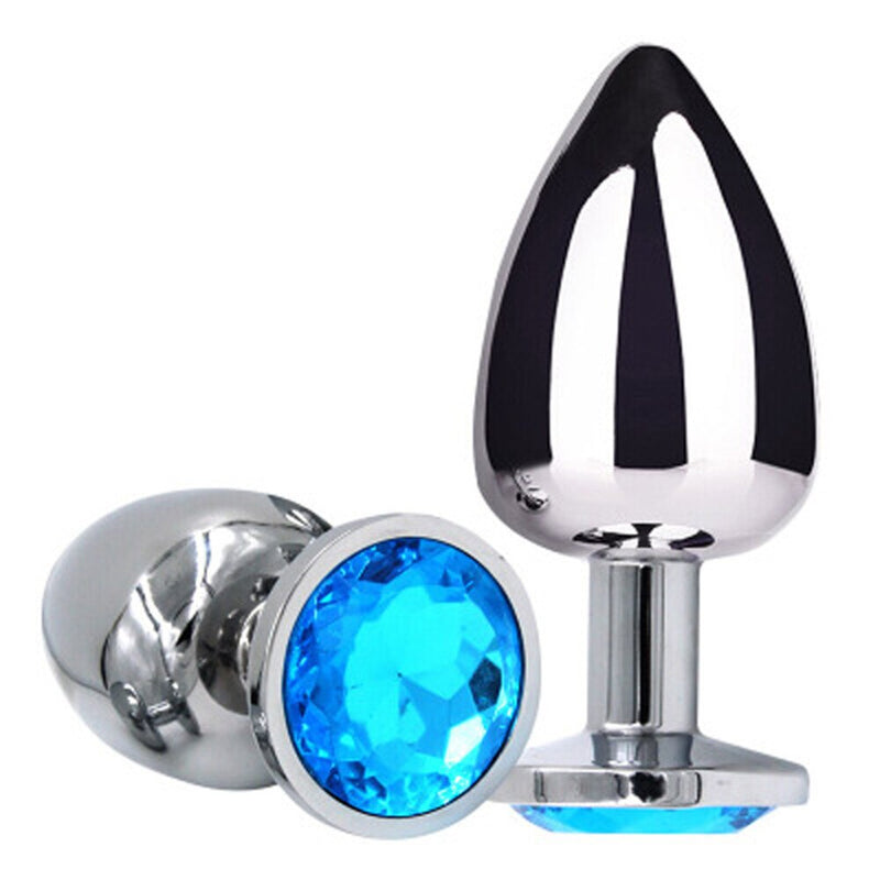 Round Crystal Anal Plug Sex Toys for Adult Couple Women Men Metal Stainless Steel Buttplug Tail BDSM Bondage Gear Intimate Goods