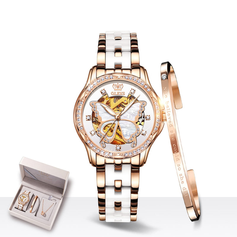 OLEVS Top Brand Mechanical Women Watch - Mike Armstrong