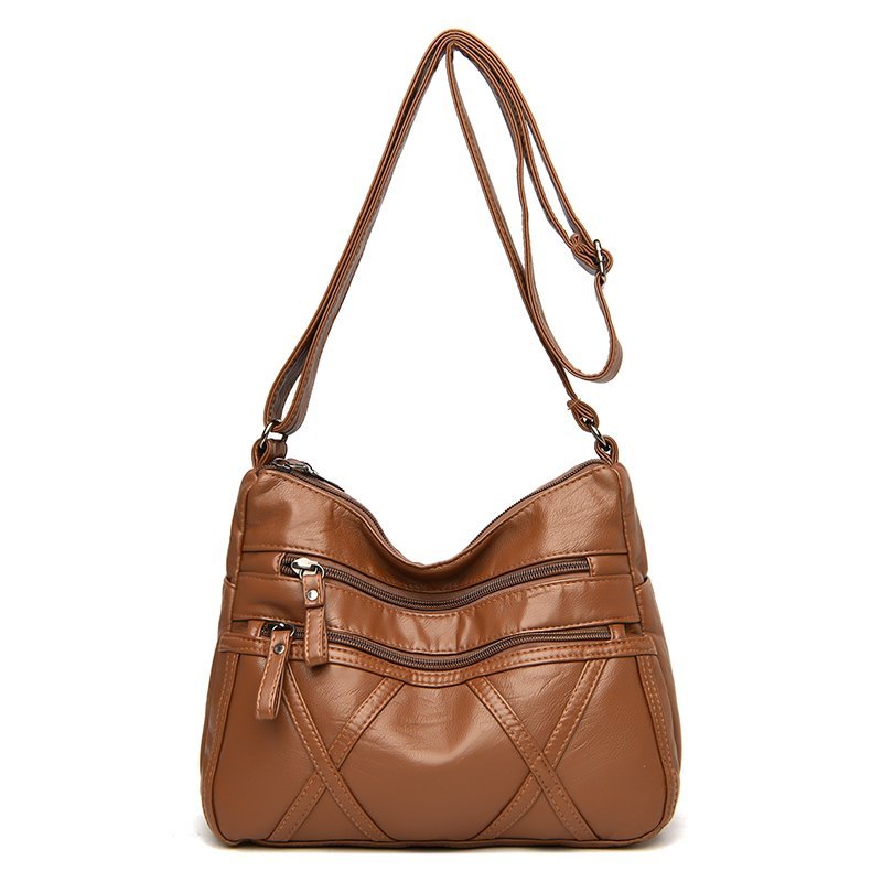 Soft Leather Shoulder Bags Multi-Layer Classic - Mike Armstrong