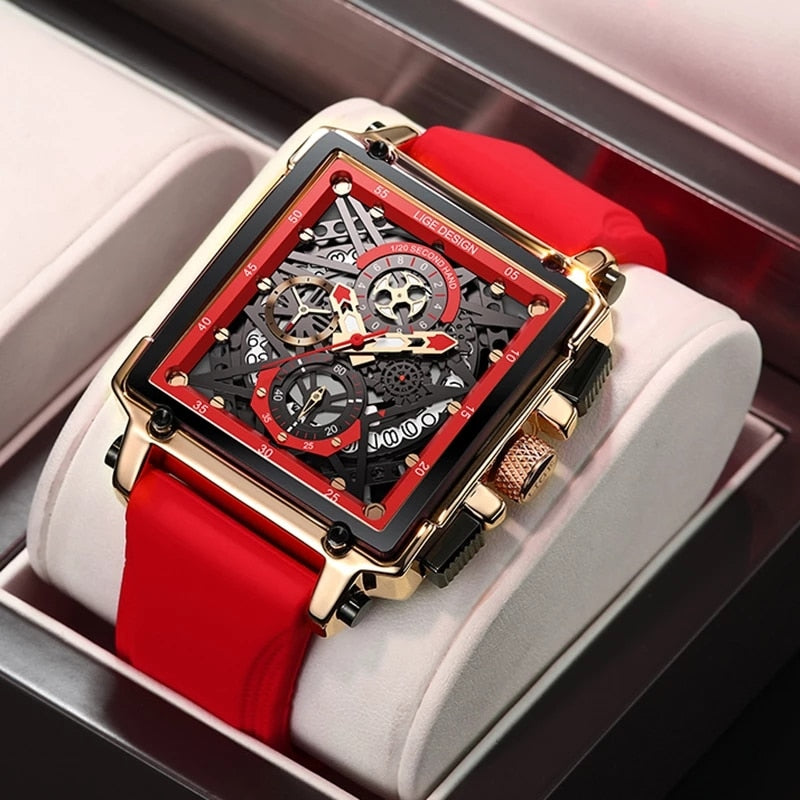 Top Brand Luxury Mens Watches Square Digital - Mike Armstrong