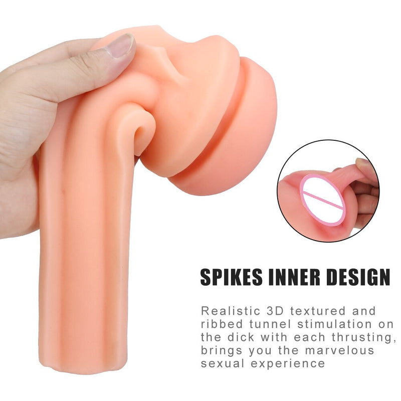 Big Male Masturbation Cup Penis Pump Sex Machine Erotic Sexy Flashlight Shape Vagina Real Pussy Sex Toys For Men Aircraft Cup