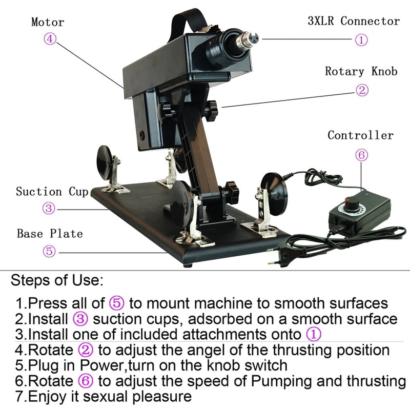 FREDORCH New Sex machines for woman Automatic Female Masturbation Pumping Gun 3XLR sex machines for adults With Big Dildo sexmac