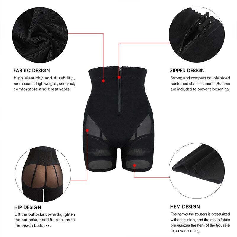 Women Underwear Waist Trainer Body Shaper Control Panties Butt Lifter Slimming Shapewear High Waist Shorts Shaper Pants Plus 5XL