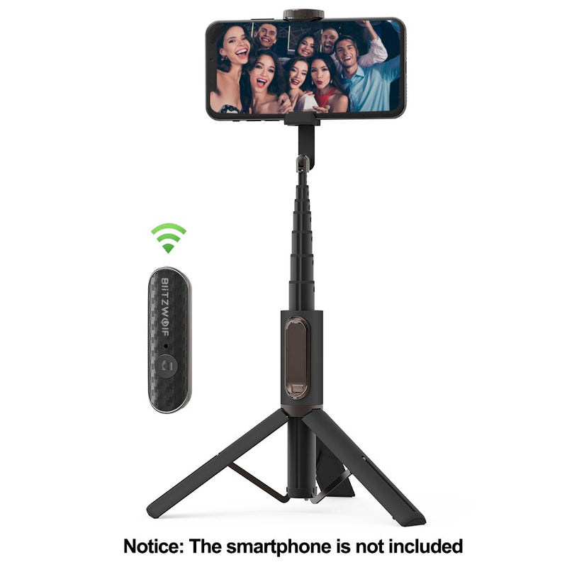 BlitzWolf All In One Tripod Selfie Stick Phone Holder bluetooth-compatible Retractable Tripod Selfie Stick for iphone for xiaomi - Mike Armstrong