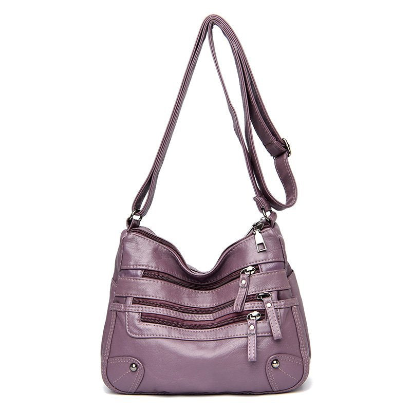 Soft Leather Shoulder Bags Multi-Layer Classic - Mike Armstrong