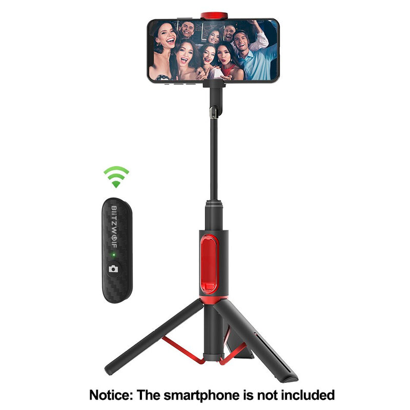 BlitzWolf All In One Tripod Selfie Stick Phone Holder bluetooth-compatible Retractable Tripod Selfie Stick for iphone for xiaomi - Mike Armstrong