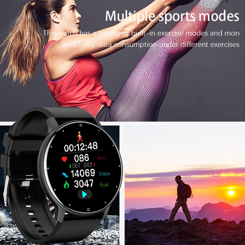 LIGE 2021 New Smart Watch Men Full Touch Screen Sport Fitness Watch IP67 Waterproof Bluetooth For Android ios smartwatch Men+box - Mike Armstrong