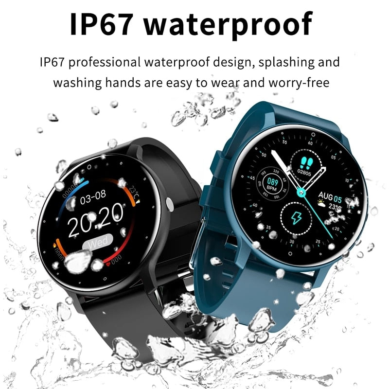 LIGE 2021 New Smart Watch Men Full Touch Screen Sport Fitness Watch IP67 Waterproof Bluetooth For Android ios smartwatch Men+box - Mike Armstrong