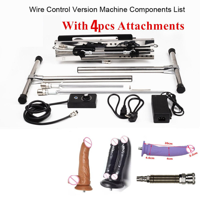 2021 New Quiet Stable Double Head Sex Machine Toys for Women Men Couples Support 2 People Wire Control Love Machines Attachement