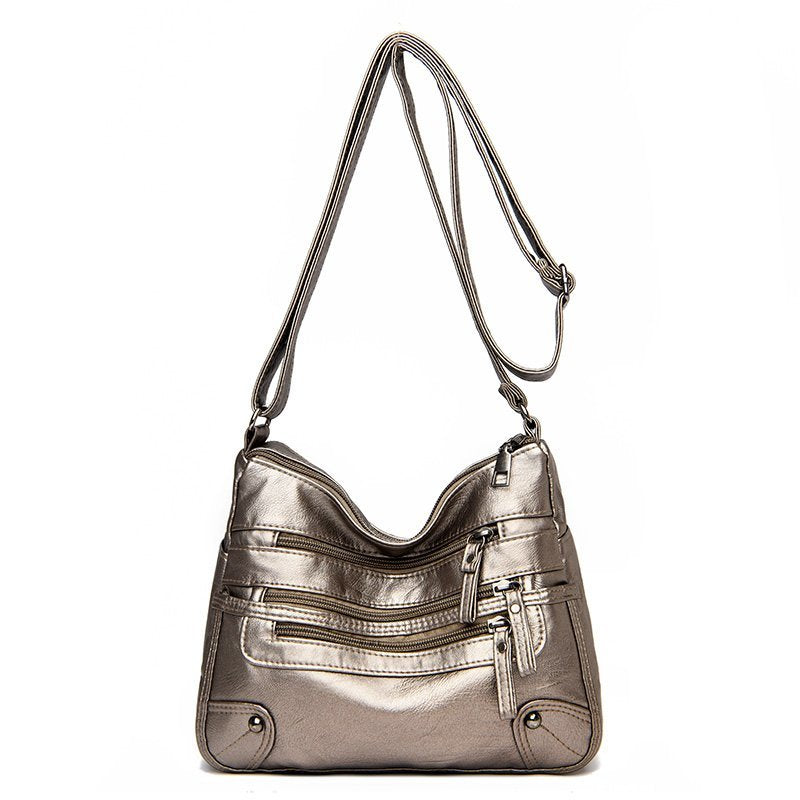 Soft Leather Shoulder Bags Multi-Layer Classic - Mike Armstrong