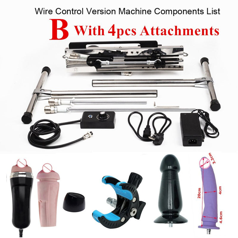 2021 New Quiet Stable Double Head Sex Machine Toys for Women Men Couples Support 2 People Wire Control Love Machines Attachement