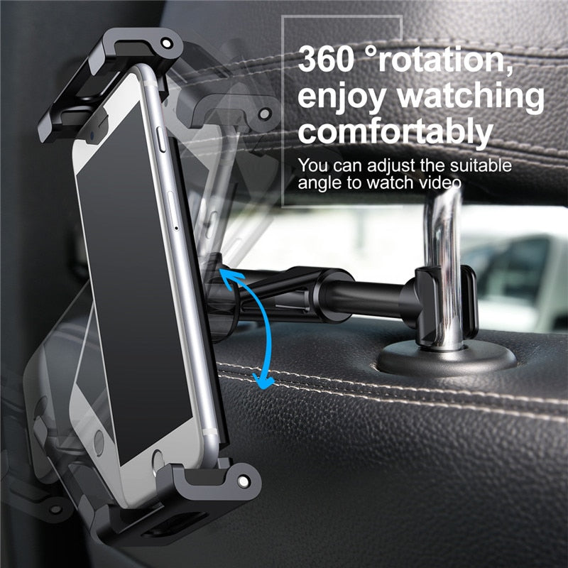 Baseus Car Back Seat Headrest Mount Holder For iPad 4.7-12.9 inch 360 Rotation Universal Tablet PC Auto Car Phone Holder Stand - Mike Armstrong