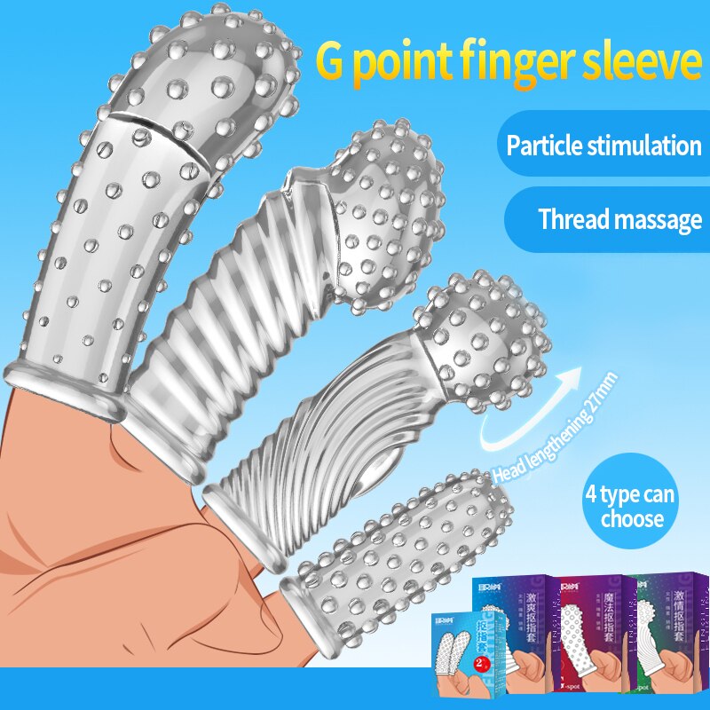 Foreplay tease G-spot Finger Sleeves Stimulate Clitoris Adult Masturbator Erotic Intimate Goods Game Sex Toys For Couples