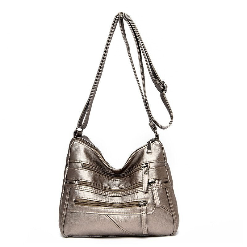 Soft Leather Shoulder Bags Multi-Layer Classic - Mike Armstrong