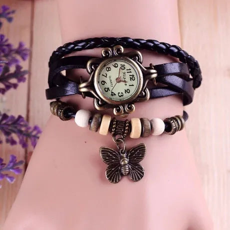 Foreign trade antique watch fashion leather wrapped bracelet - Mike Armstrong