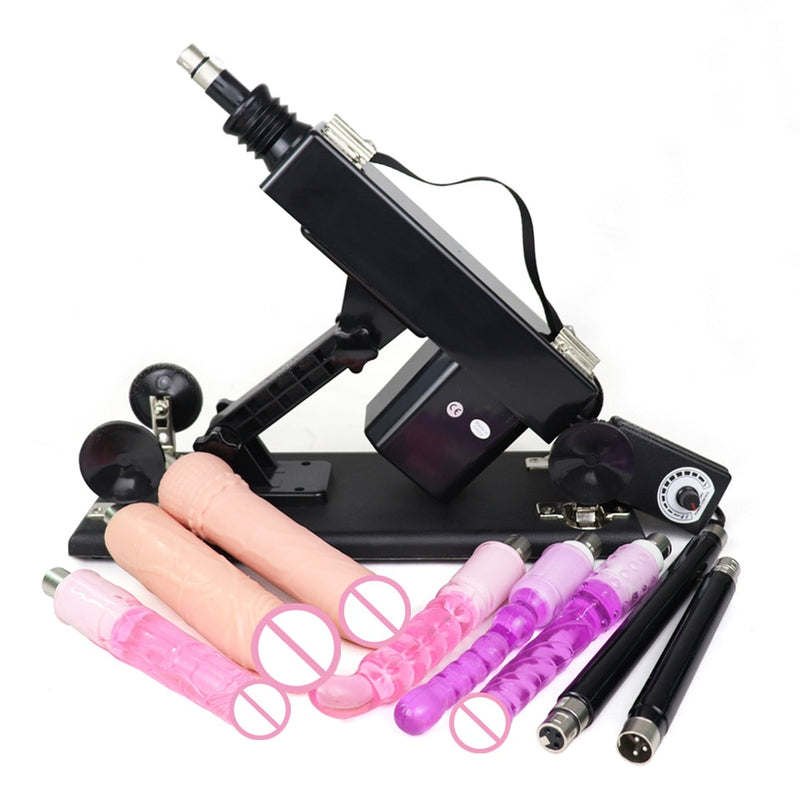 FREDORCH New Sex machines for woman Automatic Female Masturbation Pumping Gun 3XLR sex machines for adults With Big Dildo sexmac