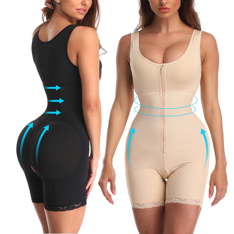 Body Shaper Women Slimming Shapewear Sheath Open Crotch Overbust Corset Waist Trainer Gaine Full Bodyshaper - Mike Armstrong