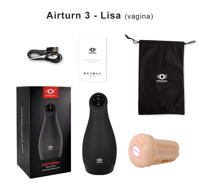 Otouch Airturn 3 Male Vagina Masturbator Powerful Men Masturbation Blowjob Vaginal Sucking Vibrators Sex Toys for Men Adults 18