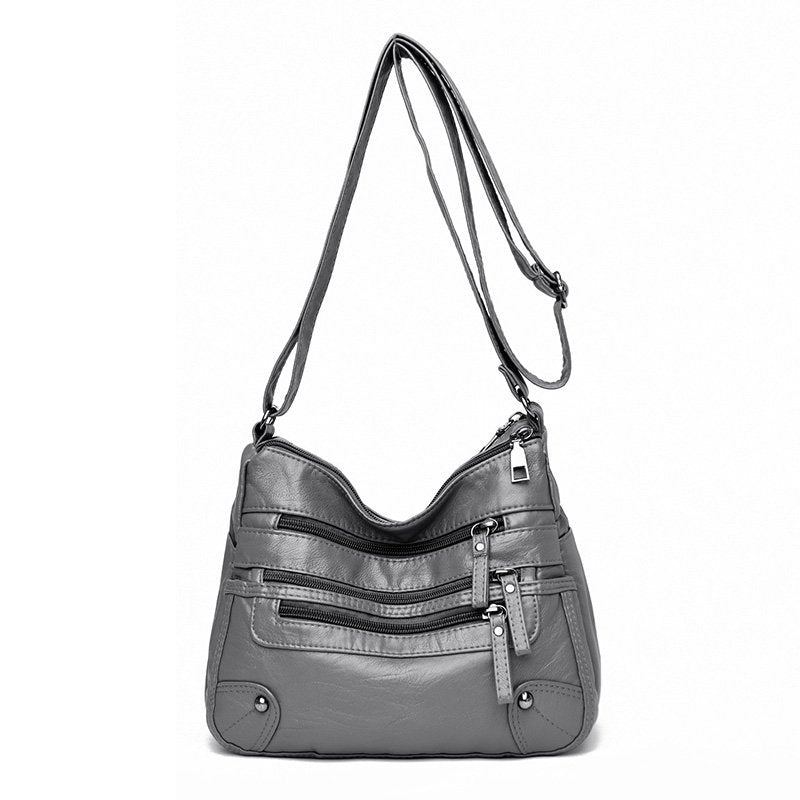 Soft Leather Shoulder Bags Multi-Layer Classic - Mike Armstrong