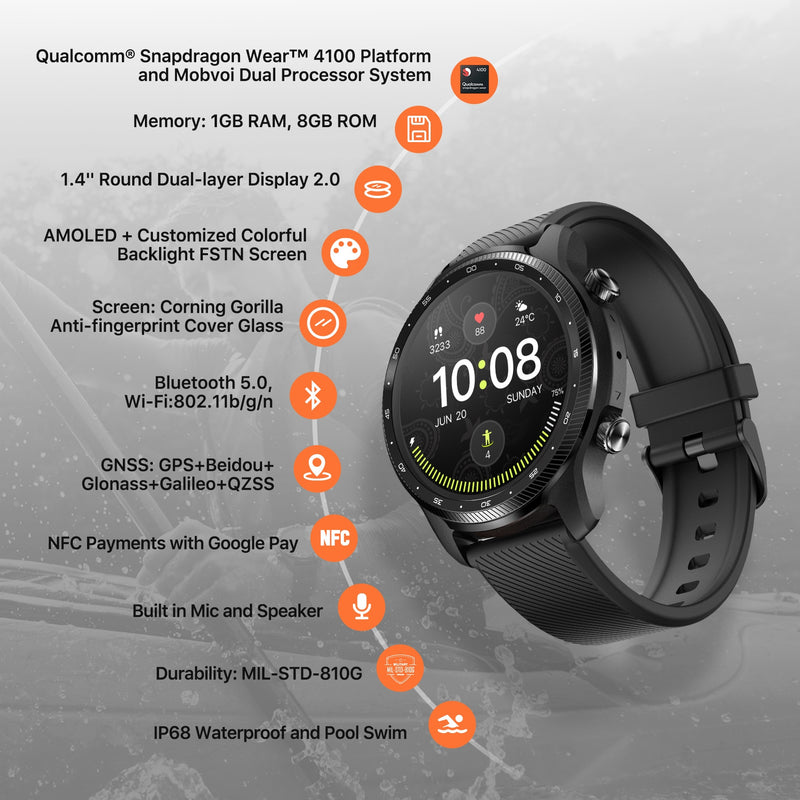 Smart Watch Pro 3 Ultra GPS Wear OS - Mike Armstrong