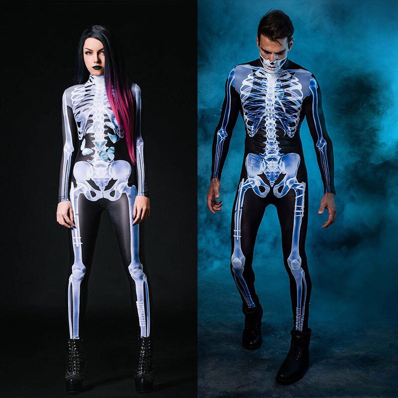 Family Skeleton Halloween Cosplay Jumpsuit - Mike Armstrong