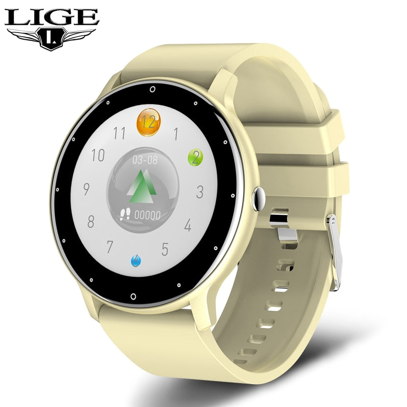 LIGE 2021 New Smart Watch Men Full Touch Screen Sport Fitness Watch IP67 Waterproof Bluetooth For Android ios smartwatch Men+box - Mike Armstrong