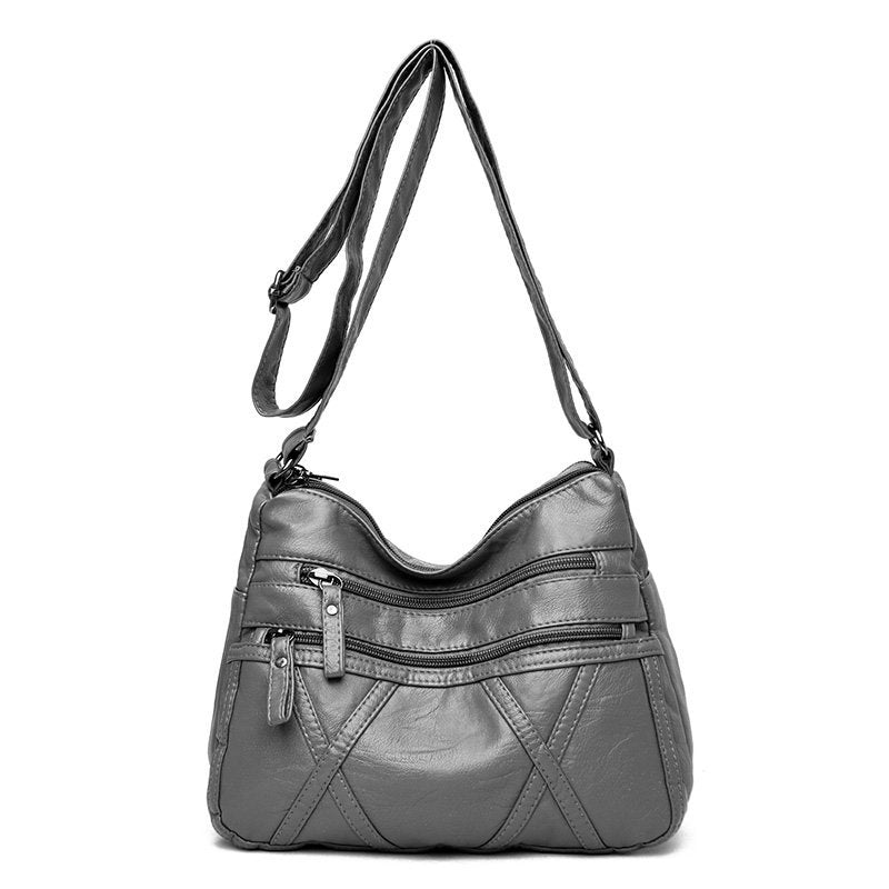 Soft Leather Shoulder Bags Multi-Layer Classic - Mike Armstrong