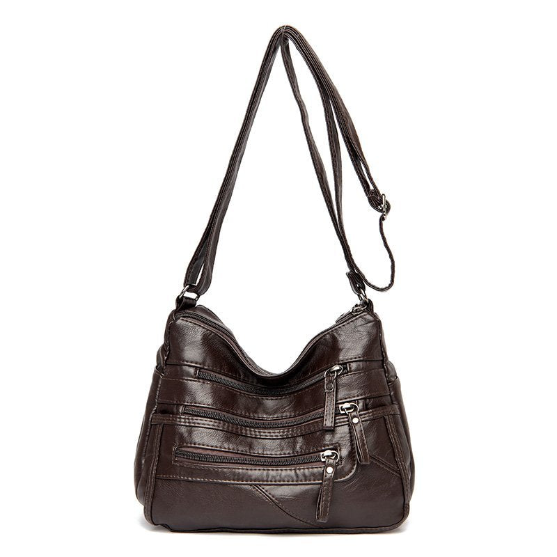 Soft Leather Shoulder Bags Multi-Layer Classic - Mike Armstrong