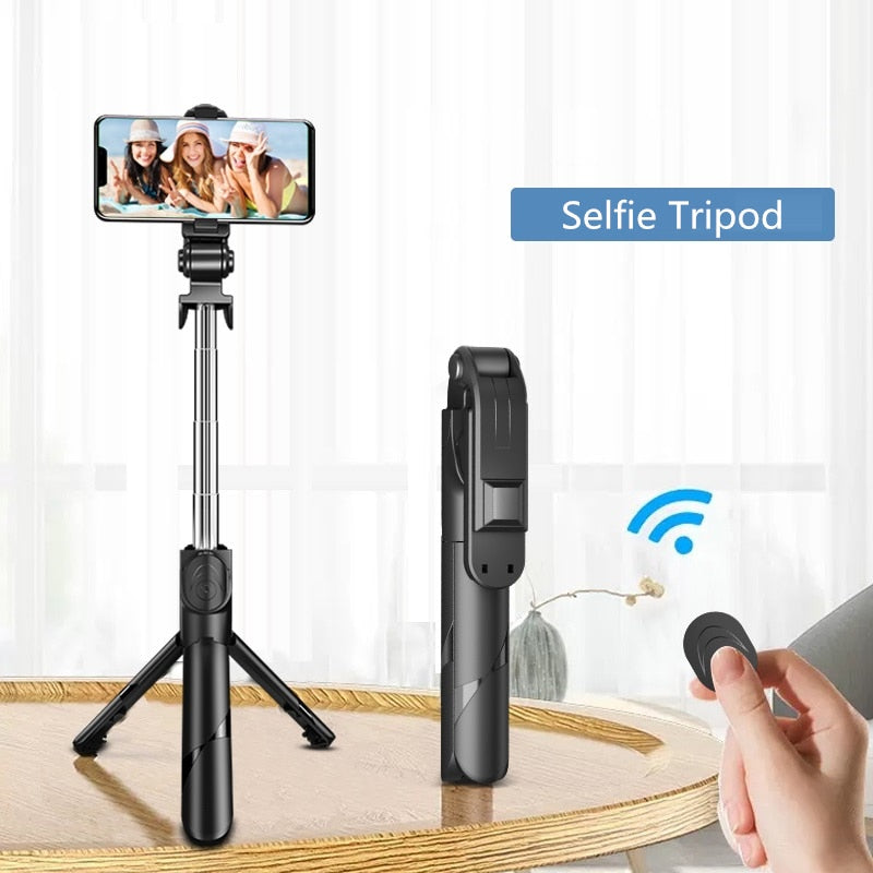 2021 NEW Bluetooth Wireless Selfie Stick Mini Tripod Extendable Monopod with fill light Remote shutter For IOS Android phone - Mike Armstrong