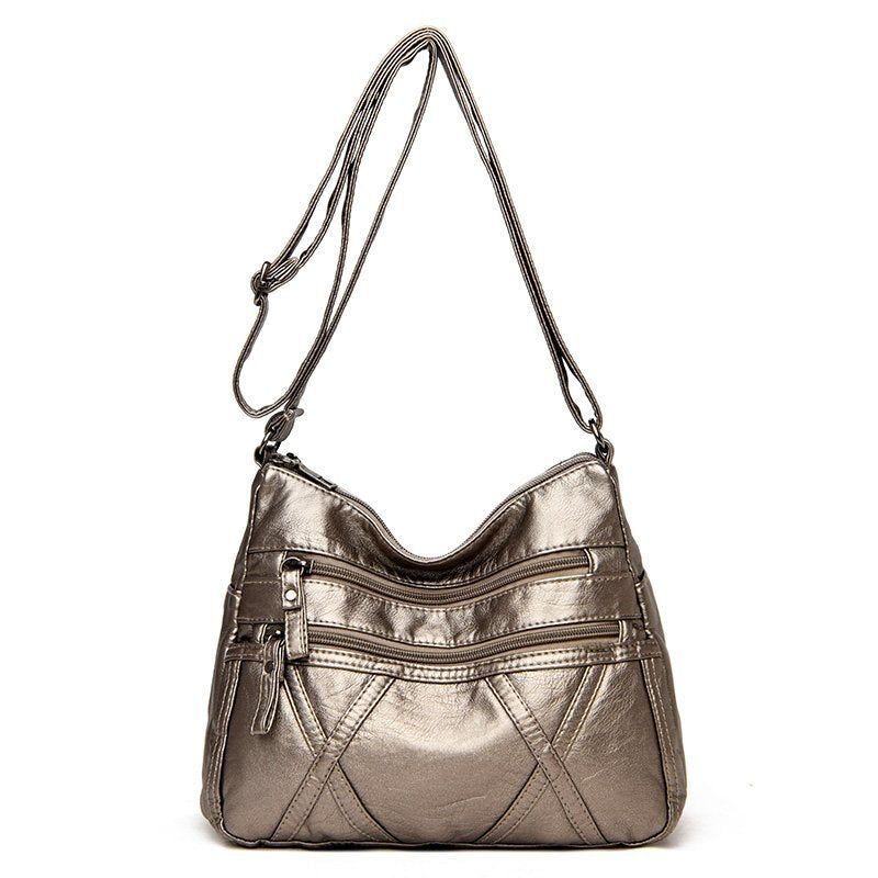 Soft Leather Shoulder Bags Multi-Layer Classic - Mike Armstrong