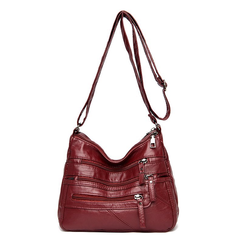 Soft Leather Shoulder Bags Multi-Layer Classic - Mike Armstrong