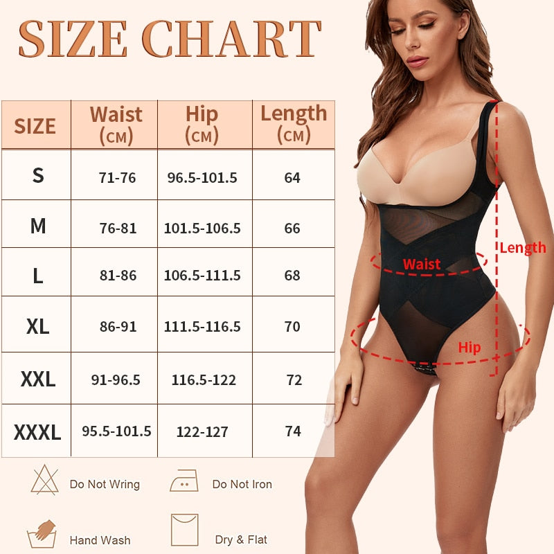 Mesh Thongs Bodysuit Shapewear Women - Mike Armstrong