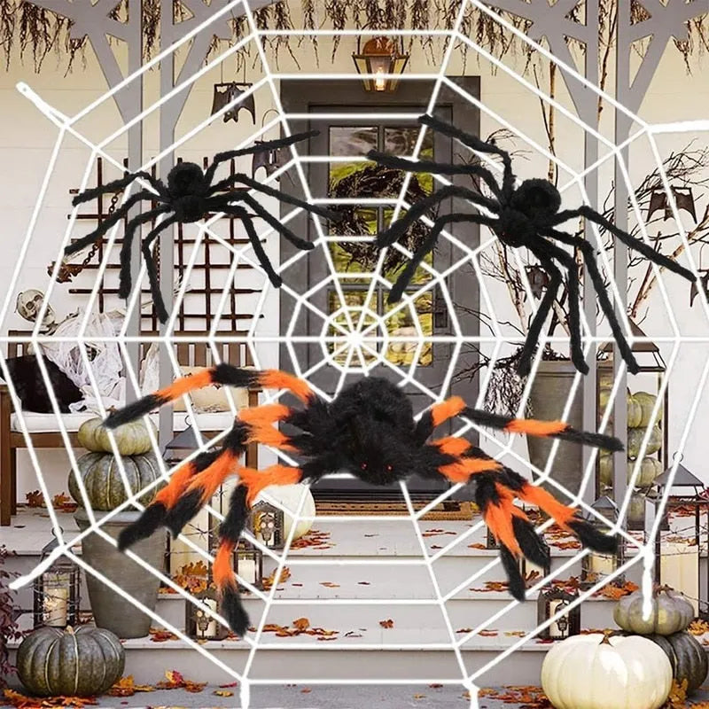 New Halloween Party Decoration Giant Black Plush Spider - Mike Armstrong