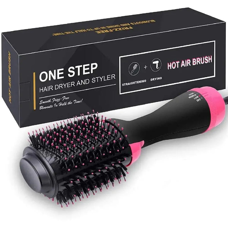 One Step Volumizer Hair Dryer Hair Straightener And Curler Salon Styling Hot Air Brush Tangle Negative Ions Hair Blower