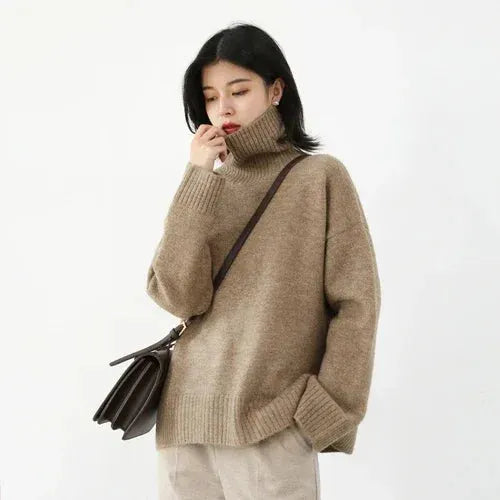 Women's Sweater Loose Turtleneck - Mike Armstrong